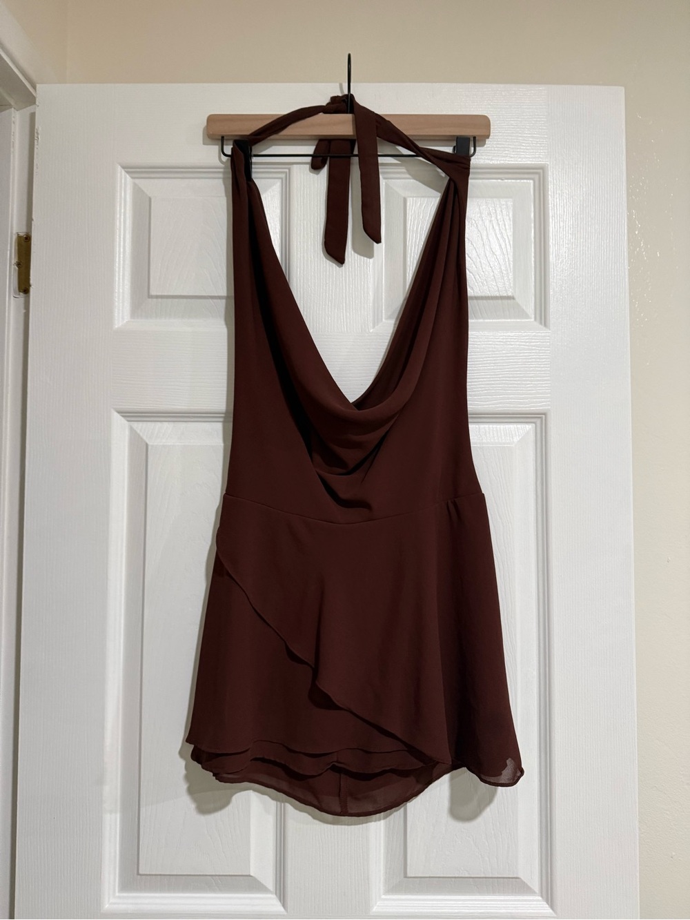 Women's Brown Halter Dress